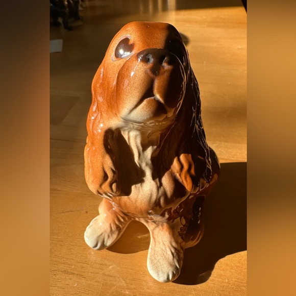 Vintage Brown English Cocker Spaniel Ceramic Figurine Approximately 6 in tall - Picture 7 of 13